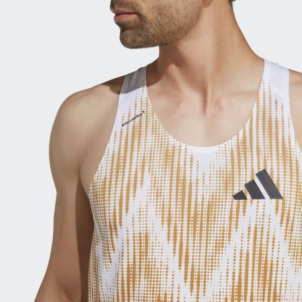 Adizero Grant Holloway Signature Débardeur Adidas Blanc