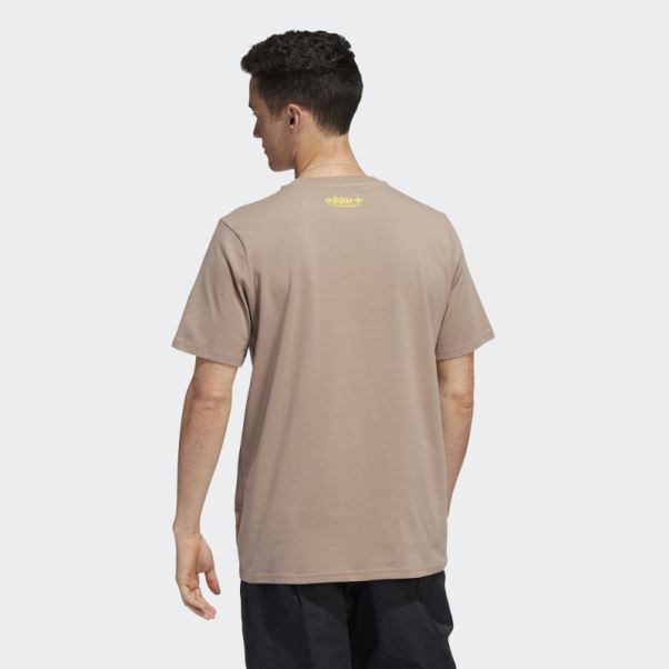 Mettz World Peeps T-shirt à Manches Courtes Marron Crayeux Adidas