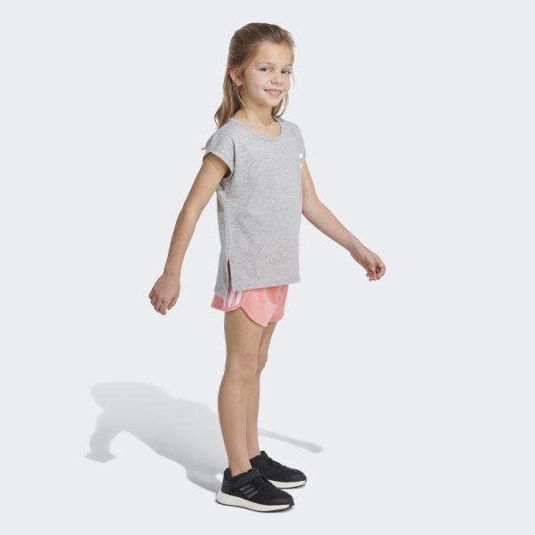 Ensemble T-shirt Et Short Graphique Gris Moyen Adidas