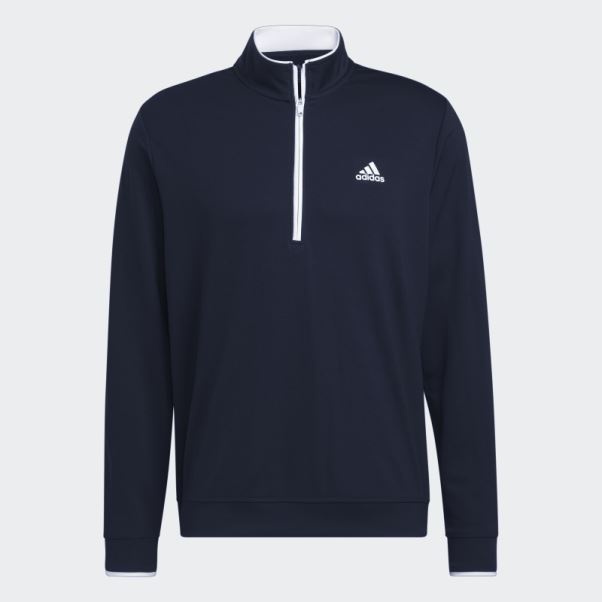 Adidas Pull Quart De Zip Bleu Marine