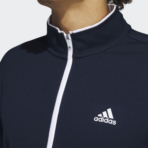 Adidas Sweatshirt Quart De Zip Bleu Marine