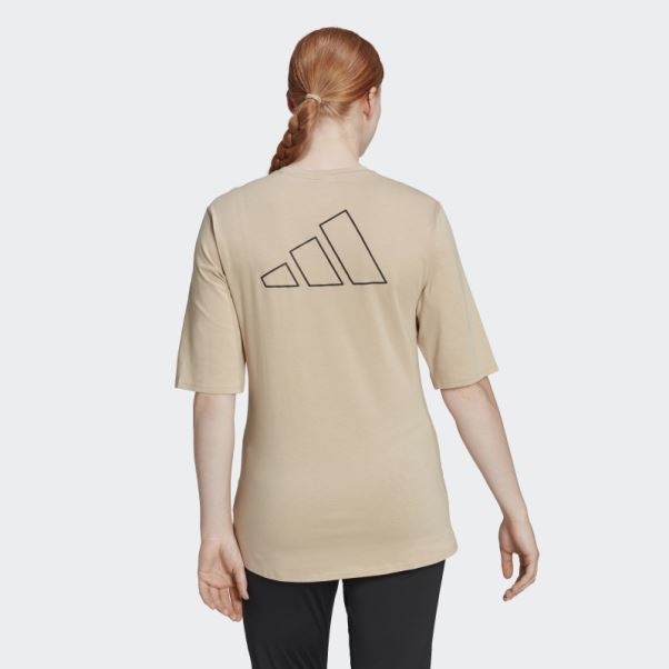 Adidas Run Icons Made With Nature T-shirt De Course Beige