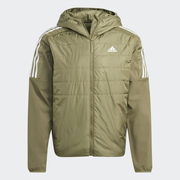 Veste Hybride à Capuche Isolée Adidas Essentials Olive