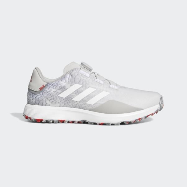 S2g Boa Large Chaussures De Golf Sans Crampons Adidas Gris