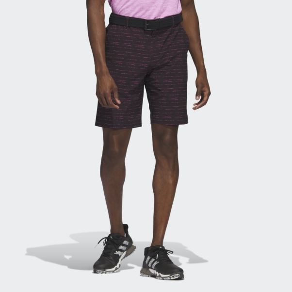 Short De Golf Texturé Adidas 9 Pouces Noir