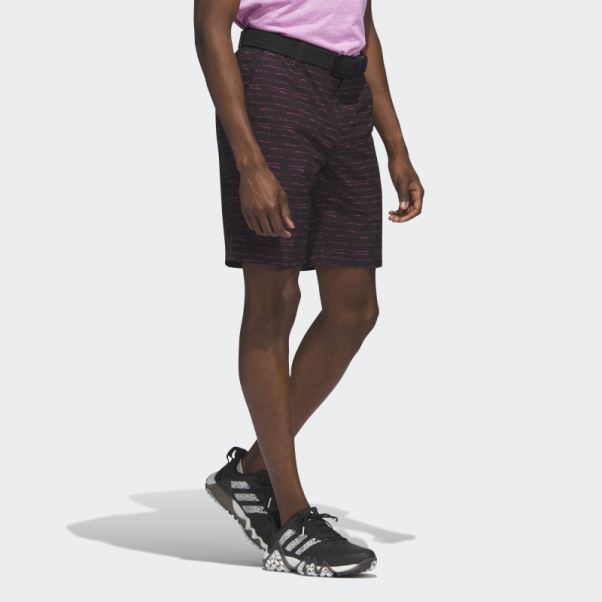 Short De Golf Texturé Adidas 9 Pouces Noir