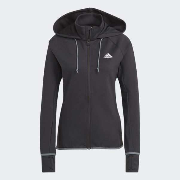 Sweat à Capuche Zippé Intégral Aeroready Adidas Conçu Pour Les Femmes Noir