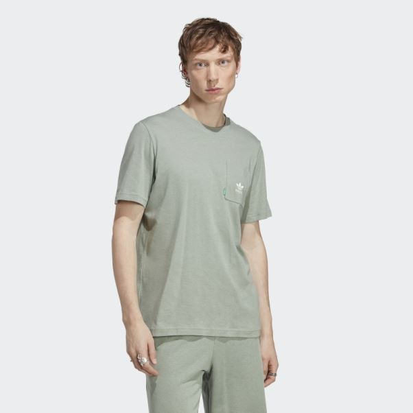 T-shirt Essentials+ Made With Hemp Vert Argenté Adidas