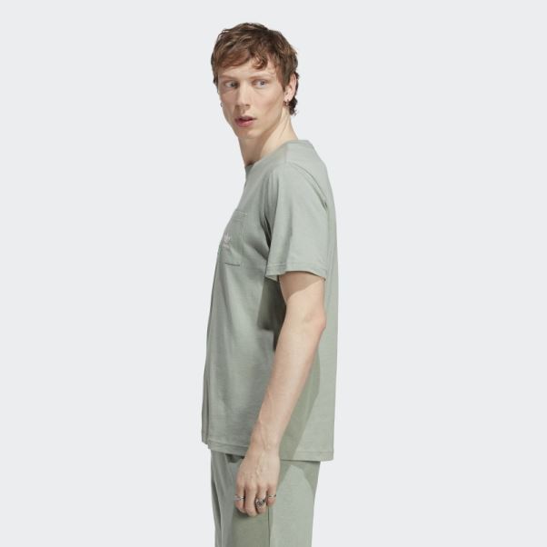 T-shirt Essentials+ Made With Hemp Vert Argenté Adidas