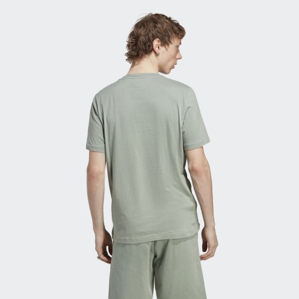 T-shirt Essentials+ Made With Hemp Vert Argenté Adidas