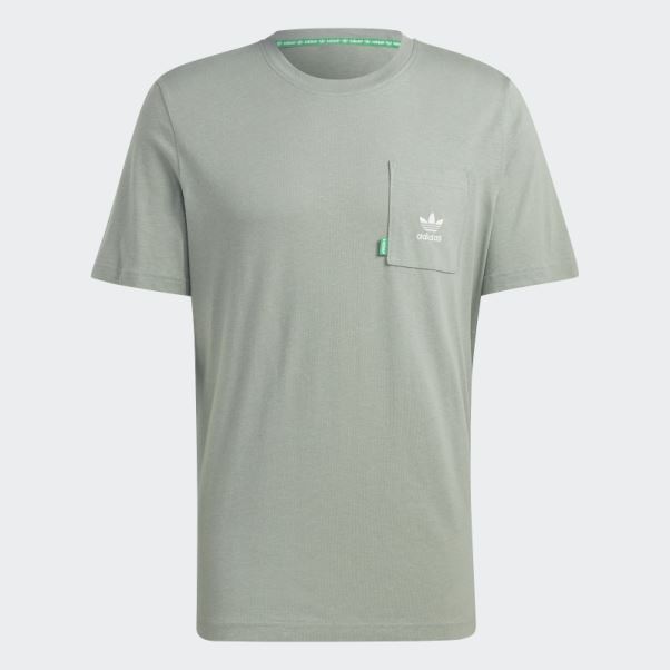 T-shirt Essentials+ Made With Hemp Vert Argenté Adidas