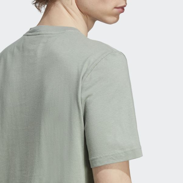 T-shirt Essentials+ Made With Hemp Vert Argenté Adidas