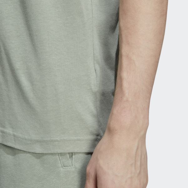 T-shirt Essentials+ Made With Hemp Vert Argenté Adidas