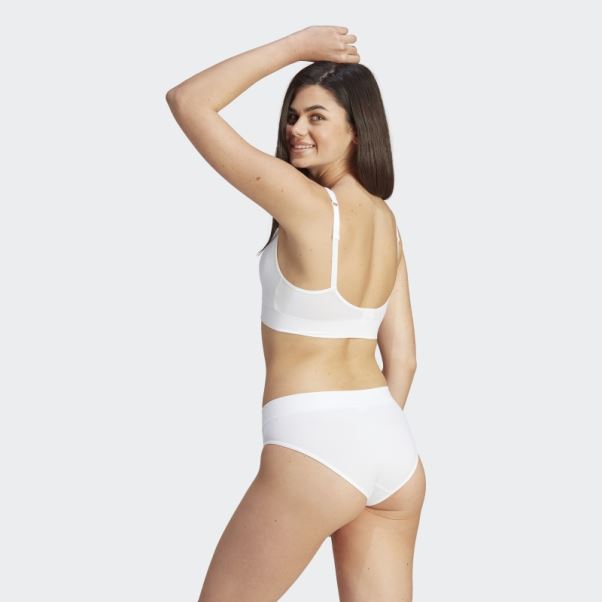 Bralette à Dos échancré En Coton Modern Flex Adidas Blanc