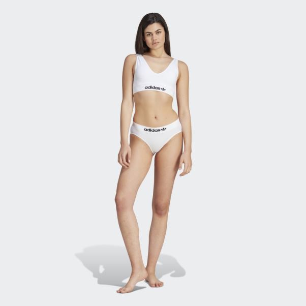 Bralette à Dos échancré En Coton Modern Flex Adidas Blanc