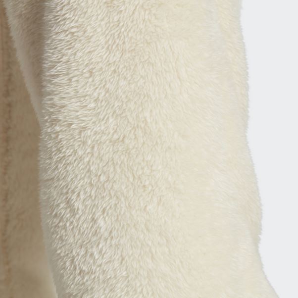 Pantalon De Survêtement Essentials+ Fluffy Fleece Blanc Adidas