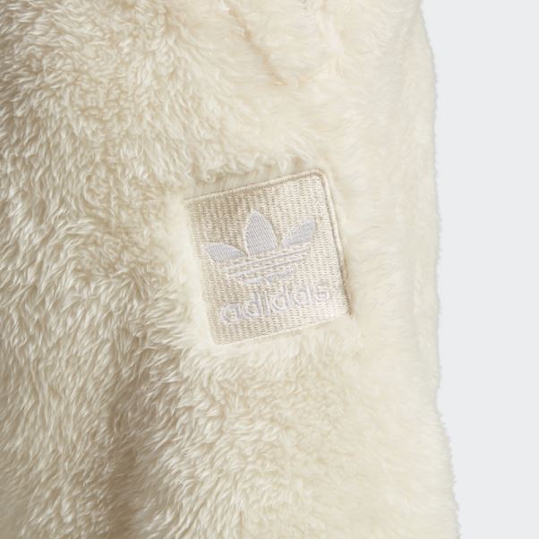 Pantalon De Survêtement Essentials+ Fluffy Fleece Blanc Adidas