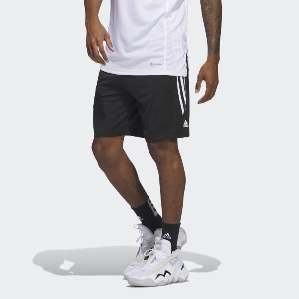 Short De Basket Adidas Legends 3 Bandes Noir