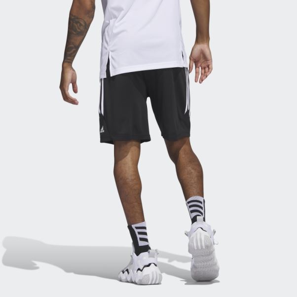 Short De Basket Adidas Legends 3 Bandes Noir