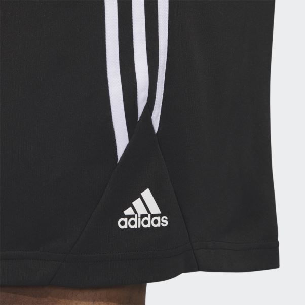 Short De Basket Adidas Legends 3 Bandes Noir