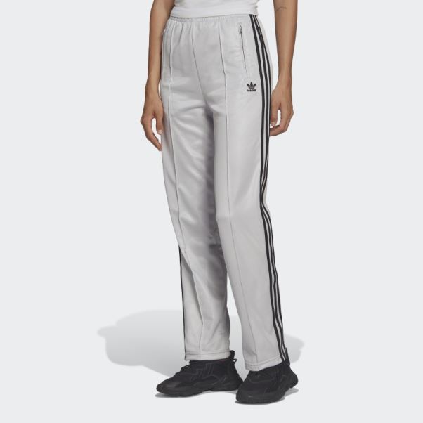 Adidas Pantalon De Survêtement Coupe Droite Argenté Adicolor Classics Ultra Brillant