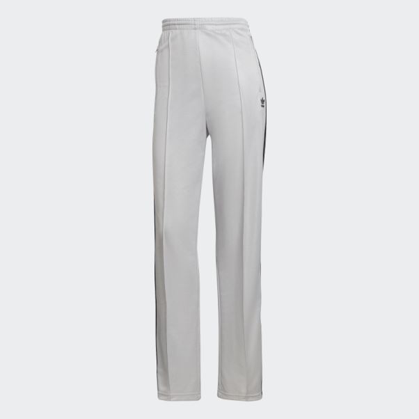 Adidas Pantalon De Survêtement Coupe Droite Argenté Adicolor Classics Ultra Brillant
