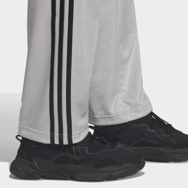 Adidas Pantalon De Survêtement Coupe Droite Argenté Adicolor Classics Ultra Brillant