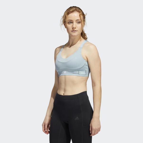 Soutien-gorge à Maintien élevé Adidas Fastimpact Luxe Run Gris