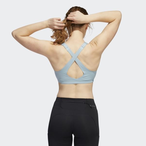 Soutien-gorge à Maintien élevé Adidas Fastimpact Luxe Run Gris