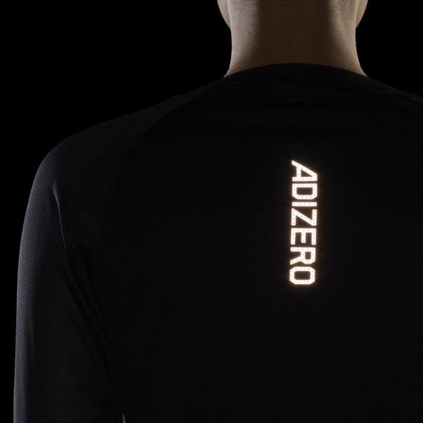 Adidas Parley Adizero T-shirt De Course à Manches Longues Noir