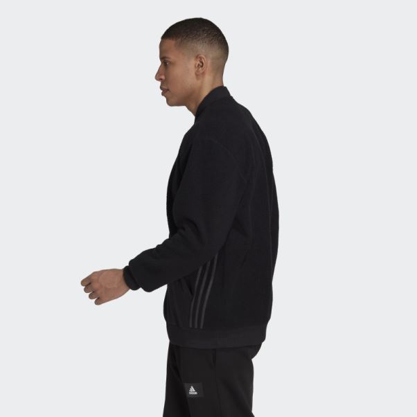 Essentials Holiday Pack Sherpa Bomber Veste Adidas Noir
