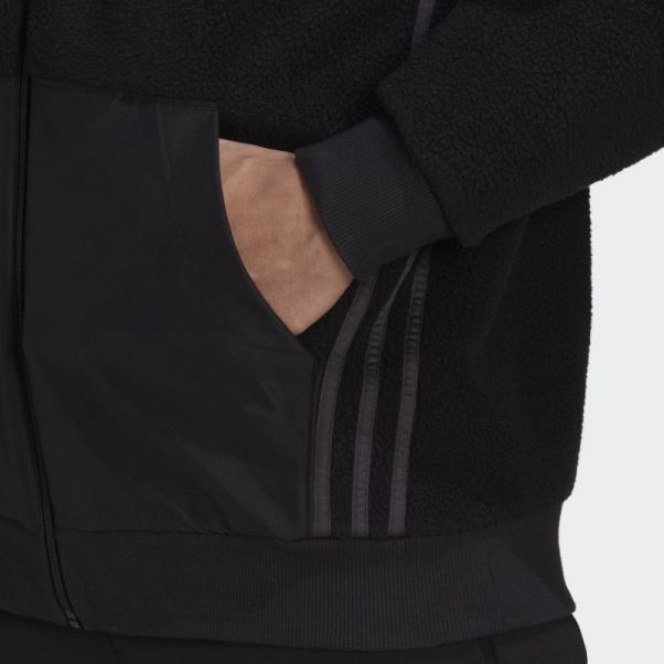 Essentials Holiday Pack Sherpa Bomber Veste Adidas Noir