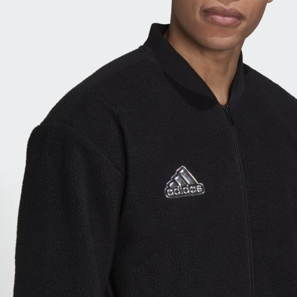 Essentials Holiday Pack Sherpa Bomber Veste Adidas Noir