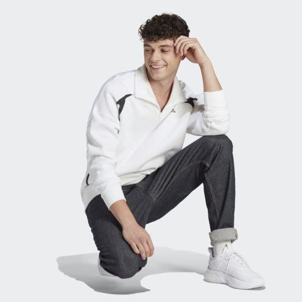Sweat Adidas Colorblock Quarter Zip Noir