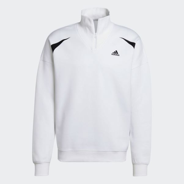 Sweat Adidas Colorblock Quarter Zip Noir
