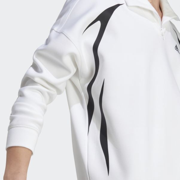Sweat Adidas Colorblock Quarter Zip Noir