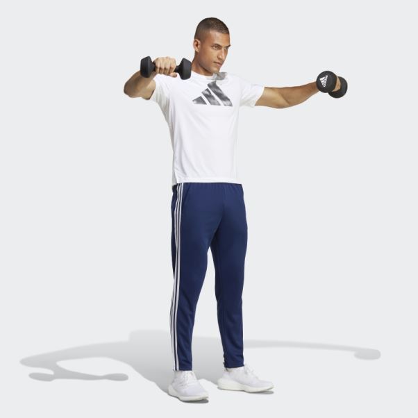Train Essentials Pantalon De Jogging D'entraînement 3 Bandes Adidas Bleu Foncé