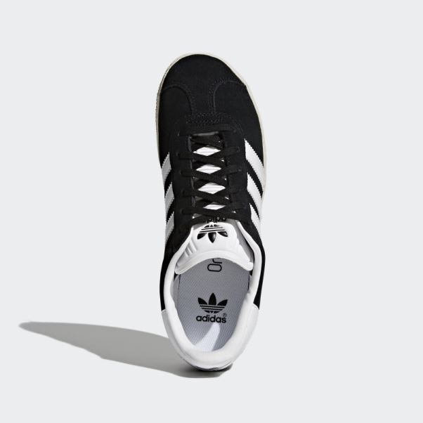 Chaussures Adidas Gazelle Noir/blanc/or Métallisé