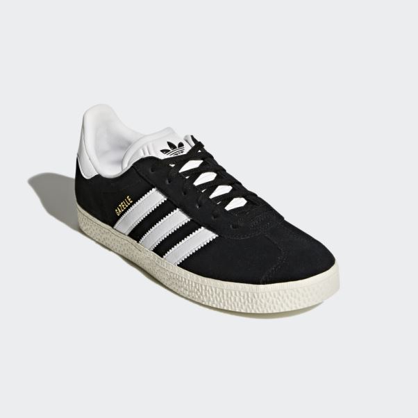 Chaussures Adidas Gazelle Noir/blanc/or Métallisé