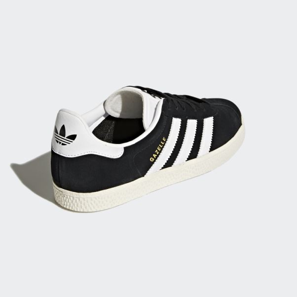 Chaussures Adidas Gazelle Noir/blanc/or Métallisé