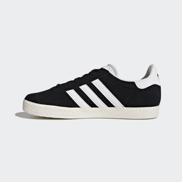 Chaussures Adidas Gazelle Noir/blanc/or Métallisé
