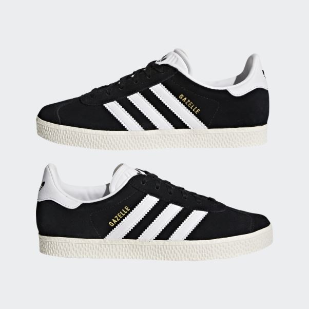 Chaussures Adidas Gazelle Noir/blanc/or Métallisé