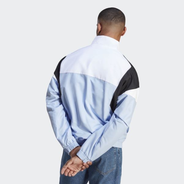 Adidas Bleu Aube Colorblock Veste De Survêtement