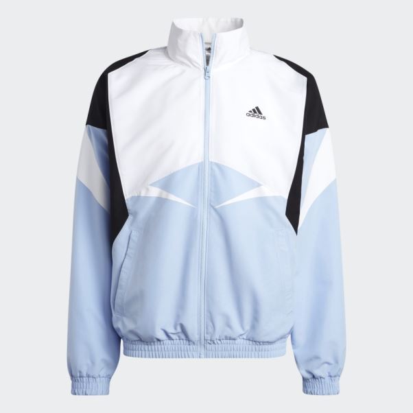 Adidas Bleu Aube Colorblock Veste De Survêtement
