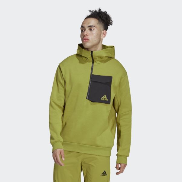 Sweat à Capuche Olive Adidas Conçu Pour Gameday