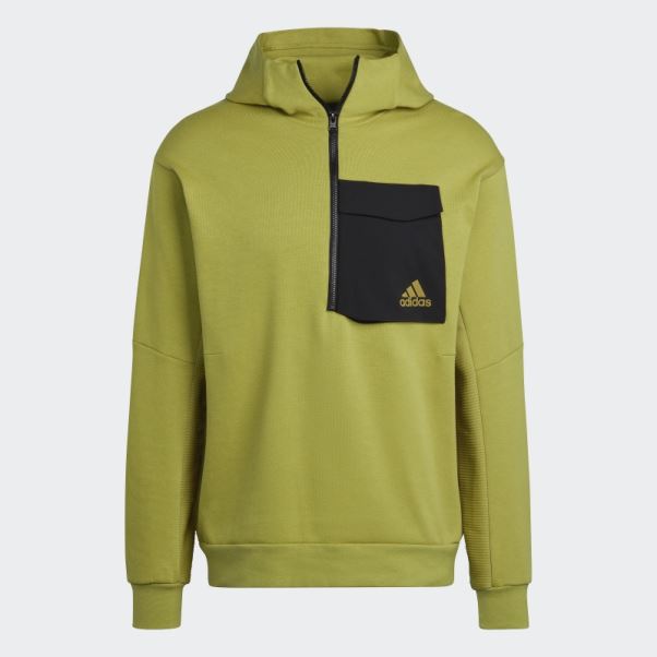 Sweat à Capuche Olive Adidas Conçu Pour Gameday