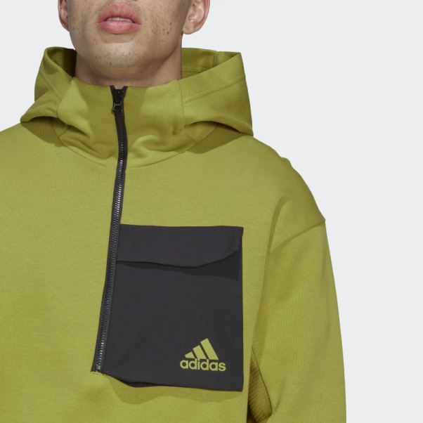 Sweat à Capuche Olive Adidas Conçu Pour Gameday