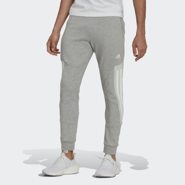 Pantalon Adidas Future Icon 3 Bandes Gris Moyen