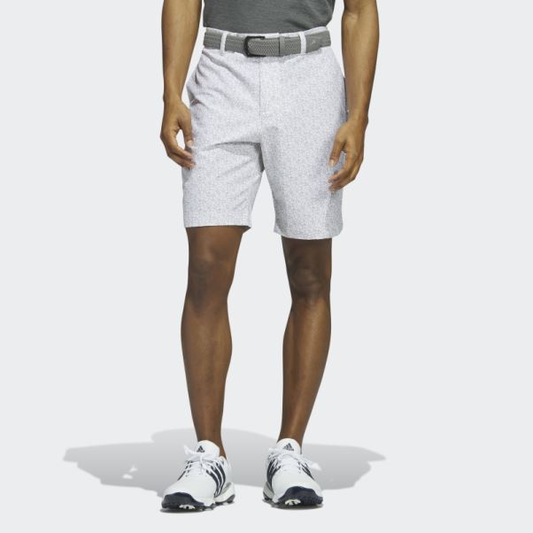 Adidas Short De Golf Imprimé Ultimate365 Neuf Pouces Blanc