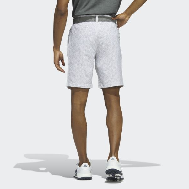 Adidas Short De Golf Imprimé Ultimate365 Neuf Pouces Blanc